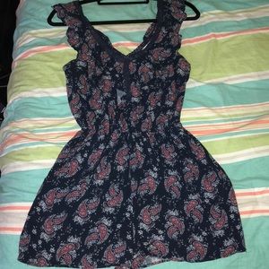 Red, white and blue Francesca’s paisley romper